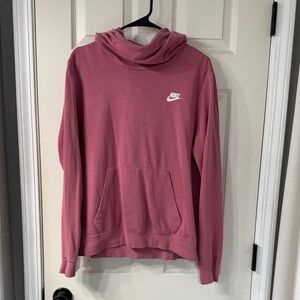 Nike Women's Dusty Rose Hooded Pullover Sweatshirt Size Large